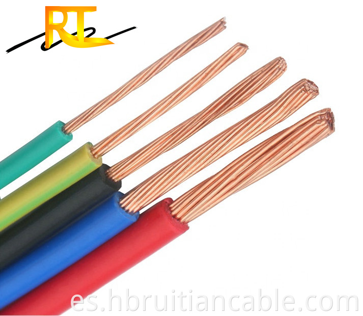 Conductor de cobre doméstico PVC Aislamiento de PVC PVC Cable de cable de un solo núcleo de un solo núcleo